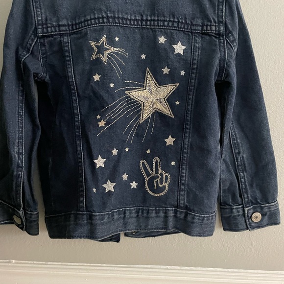 Girls Denim Jacket with Silver Details Long Sleeve, button down size XS - Picture 7 of 7